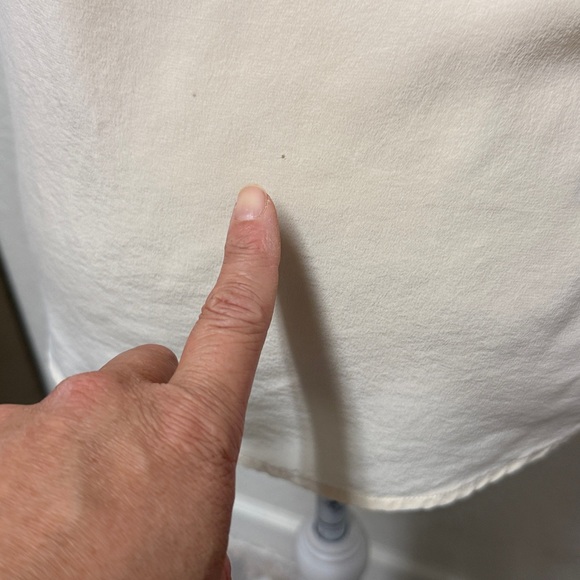 DKNY 100% Silk Ivory Button-Up Blouse *small flaw* - Picture 16 of 16